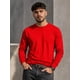 thumbnail image 1 of Polera Manga Larga Cuello Redondo 100% Algodón Para Estampar Rojo L Lisa, 1 of 3