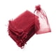 thumbnail image 3 of 100x Bolsas De Organza Reutilizables Para Bodas, Cumpleaños, Regalos De Fiesta, Bolsas De Regalo De Navidad, Color Rojo, 3 of 5