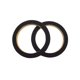 thumbnail image 2 of Aros para bocinas Nippon de madera con alfombra negra, 1 par, 2 of 6