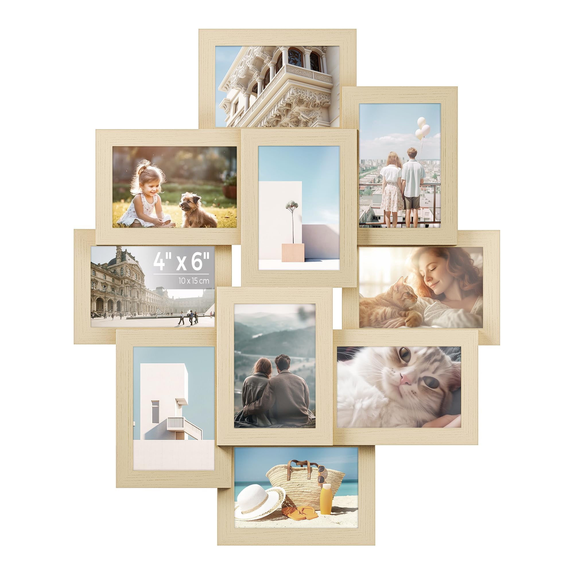 Marco De Fotos Tipo Collage Songmics De 4 X 6 Pulgadas Para Decoración De Pared, Paquete De 10 Unidades