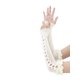 thumbnail image 5 of INSPIRE CHIC Guantes largos elásticos con lazo sin dedos para mujer, mangas de satén Y2K Lolita para disfraz de princesa novia, ópera, fiesta de baile, blanco, 5 of 7