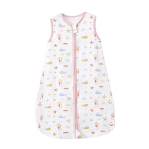 Kivara - Saquito Dormir Bebe Tog 0,5 Algodon Ultraliviano Ballenitas Rosa S