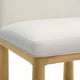 thumbnail image 4 of Silla de comedor TOV Furniture Tiara de terciopelo crema roble, 4 of 6