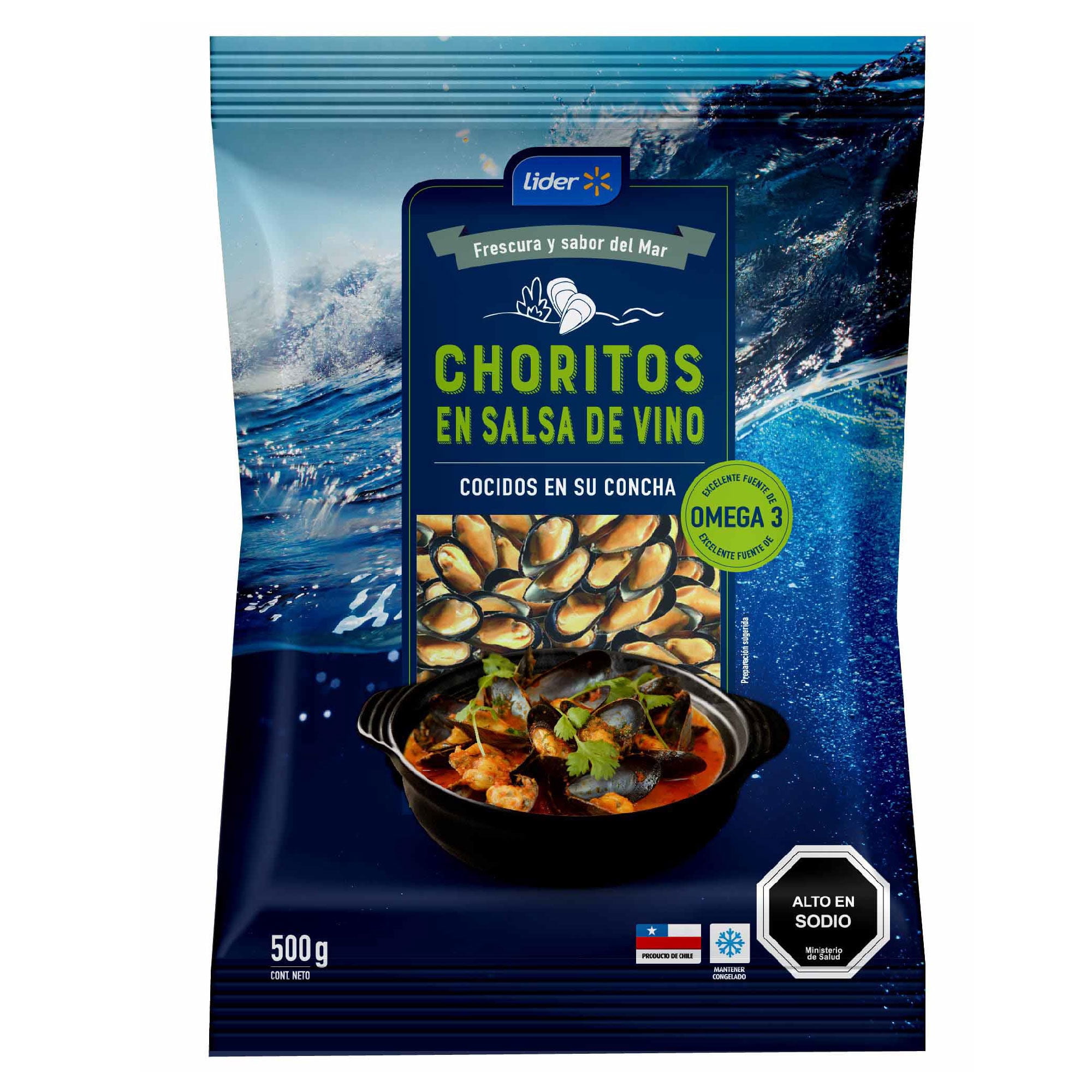 Choritos Con Concha En Salsa De Vino 500 g Lider