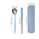 thumbnail image 1 of Upgrade Your Outdoor Dining Experience with our 3/4pcs Stainless Steel Portuguese Tableware Set - Perfect for Students! Includes Wiping Spoon and Chopsticks for Healthy Care. Fast Delivery Guaranteed!, 1 of 5
