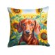 thumbnail image 1 of Cojín Sunflowers Dachshund 14 X 14 Cm, 1 of 6