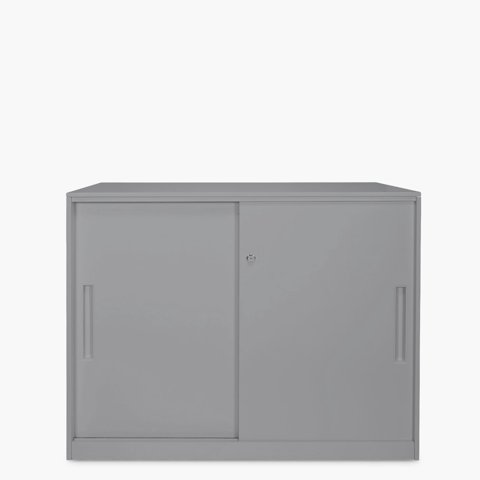 Form Office - Gabinete Oficina Medio Metálico Con Puertas Gris Claro