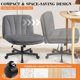 thumbnail image 2 of Silla de oficina giratoria con ruedas FelixKing Criss Cross, gris terciopelo, 2 of 8