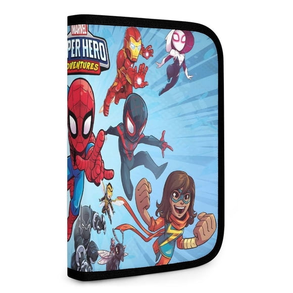 Spidey y sus Sorprendentes Amigos Bolsa de Almacenamiento Plegable Portátil con Compartimentos, Organizador de Herramientas Multi-Bolsillo, Uso Dual Viaje y Hogar 26.5*17.8cm