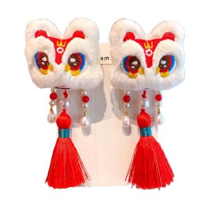 Bothyi - Pinzas Para El Pelo De Año Nuevo Chino, Pinzas Para El Pelo De León Para Mujeres Y Niñas, Estilo Festival De Primavera B