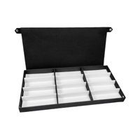 Magideal - Caja De Exhibición De Gafas, Estuche De Gafas, Soporte De Exhibición De Gafas De Sol De 12 Cuadrículas, Bandeja De Exhibición, Organizador De Gafas De