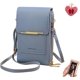 thumbnail image 1 of Bolso bandolera pantalla táctil mujer antirrobo móvil monedero impermeable cuero hombro organizador llaves, 1 of 8