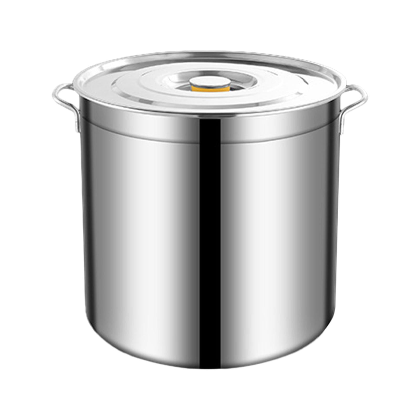 Magideal - Olla De Acero Inoxidable, Utensilios De Cocina Grandes, Cubo De Aceite, Resistente, Fácil De Limpiar, Olla Para Pasta, Olla De Cocina Alta Para Hotel, 20l