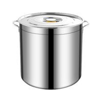 Magideal - Olla De Acero Inoxidable, Utensilios De Cocina Grandes, Cubo De Aceite, Resistente, Fácil De Limpiar, Olla Para Pasta, Olla De Cocina Alta Para Hotel, 20L