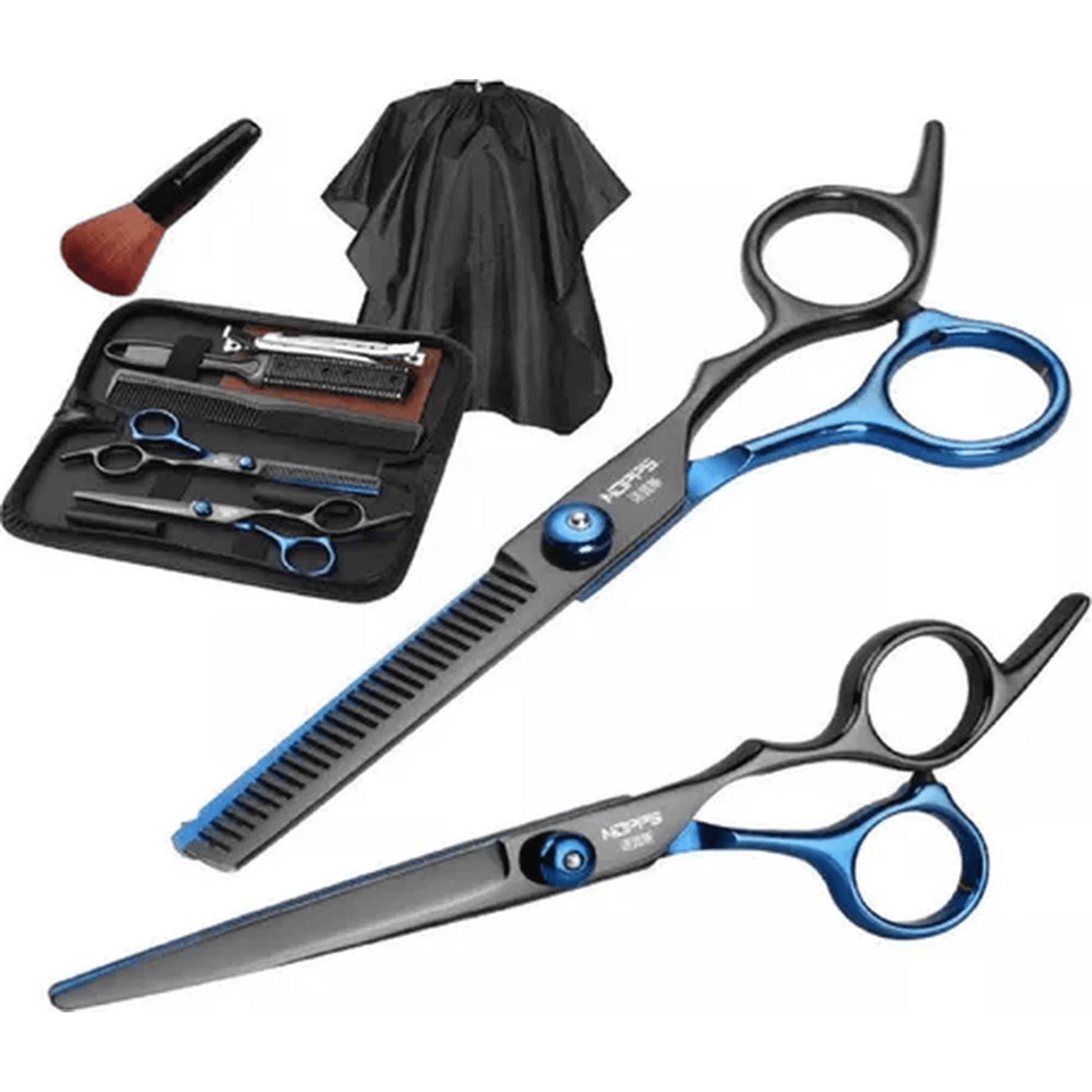 Genérico - Kit Tijeras + Capa + Accesorios Barbería Profesional