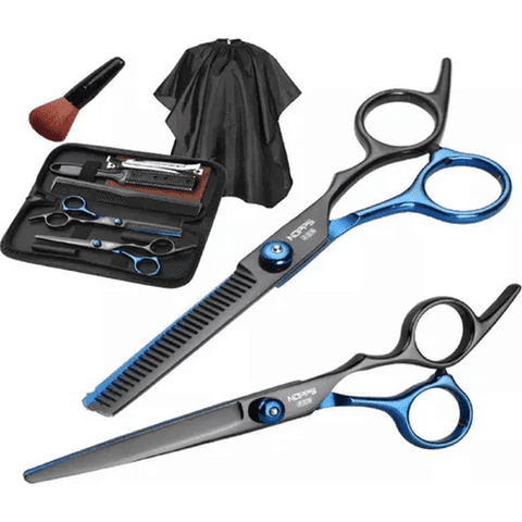 Genérico - Kit Tijeras + Capa + Accesorios Barbería Profesional
