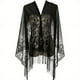 thumbnail image 4 of Floral Lace Scarf for Women - Lightweight Shawl Wrap with Fringe for Evening Dresses and Weddings, 4 of 5