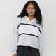 thumbnail image 3 of Polerón Mujer Cuello Polo Gris Melange Corona, 3 of 5