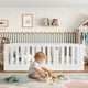 thumbnail image 1 of Twin Size Floor Bed with High Fence for Kids, Solid Wood Kids Montessori Bed with Door, low-profile and No Box Spring Needed Design, White.(Patent Protection), 1 of 3