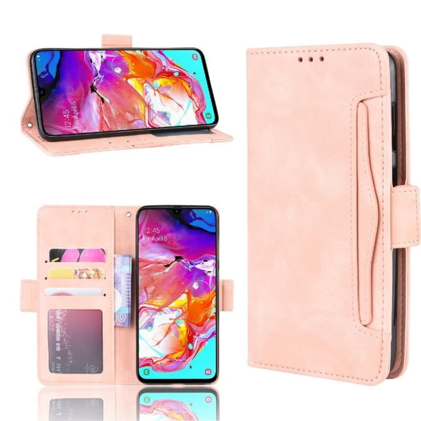 Funda Cartera Magnética para Samsung Galaxy A70- Tarjetero Desmontable, Cuero PU, Soporte