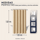 thumbnail image 2 of Cortina De Baño Impermeable Tela Ducha +12 Gancho Premium Aura Zeus beige, 2 of 10