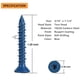 thumbnail image 3 of Tornillo para hormigón Allkeen 3/16 x 1 1/4 Torx T25 Ruspert 30 piezas, 3 of 3