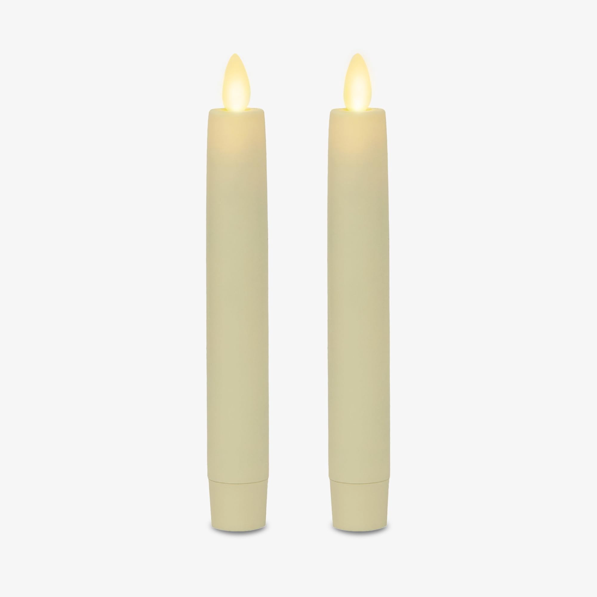 Vela Cónica Sin Llama Luminara Ivory De 1 X 15 Cm, Paquete De 2