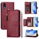 thumbnail image 4 of Funda para Motorola MOTO E7 POWER 2021 con cremallera tipo cartera, tarjetero, marco de fotos, soporte y cordón, de piel sintética. rojo, 4 of 5