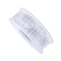 Magideal - Cinta De , Artesanía De Bricolaje De Navidad, Envoltorio De Regalo, Decoración Del Hogar Para Hacer Lazos, Corona, Suministros De Arte , Plata