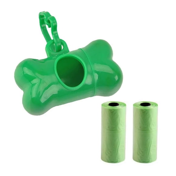 Dispensador Porta Bolsas Sanitarias Huesito Mascotas + 2 Rollo Bolsas