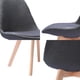 thumbnail image 3 of Pack 4 Silla de Comedor Tulip de Tela con Cojín Gris, 3 of 6
