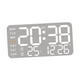 thumbnail image 1 of Reloj De Pared Digital Con Visualización De Fecha Del Mes De La Semana Para Oficina, Aula, Dormitorio, Concha Blanca, 1 of 5