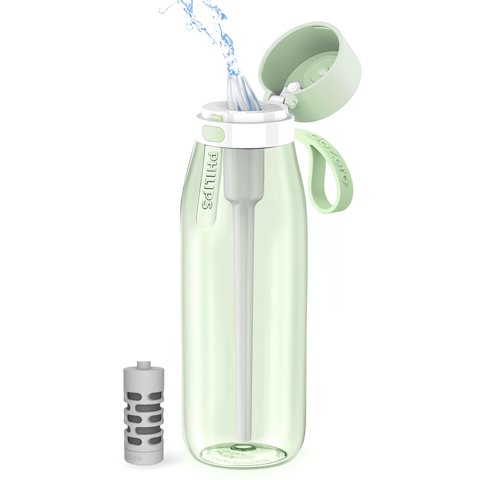 Botella De Agua Philips Gozero Everyday Filter 1L Verde