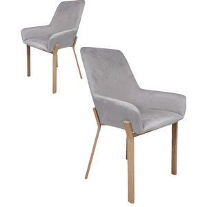 Habita2 Chile - Pack 2 Sillas De Comedor Brito Con Apoyabrazos - Gris