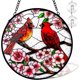 thumbnail image 1 of Remiawy Cardinal Stained Glass Window Hanging, 6 Inch Glass, 1 of 3
