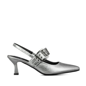 Zapato Taco Talón Abierto Hebilla Mujer Weide You539