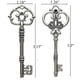 thumbnail image 2 of Llave Skeleton Makhry Mixed 20, extra grande, plata envejecida, 2 of 6