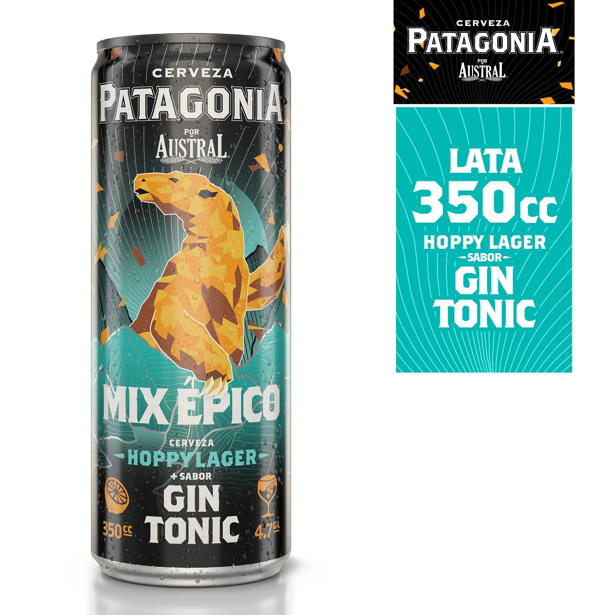 Cerveza Hoppy Lager Gin Tonic 4,7° Lata 350 ml Patagonia