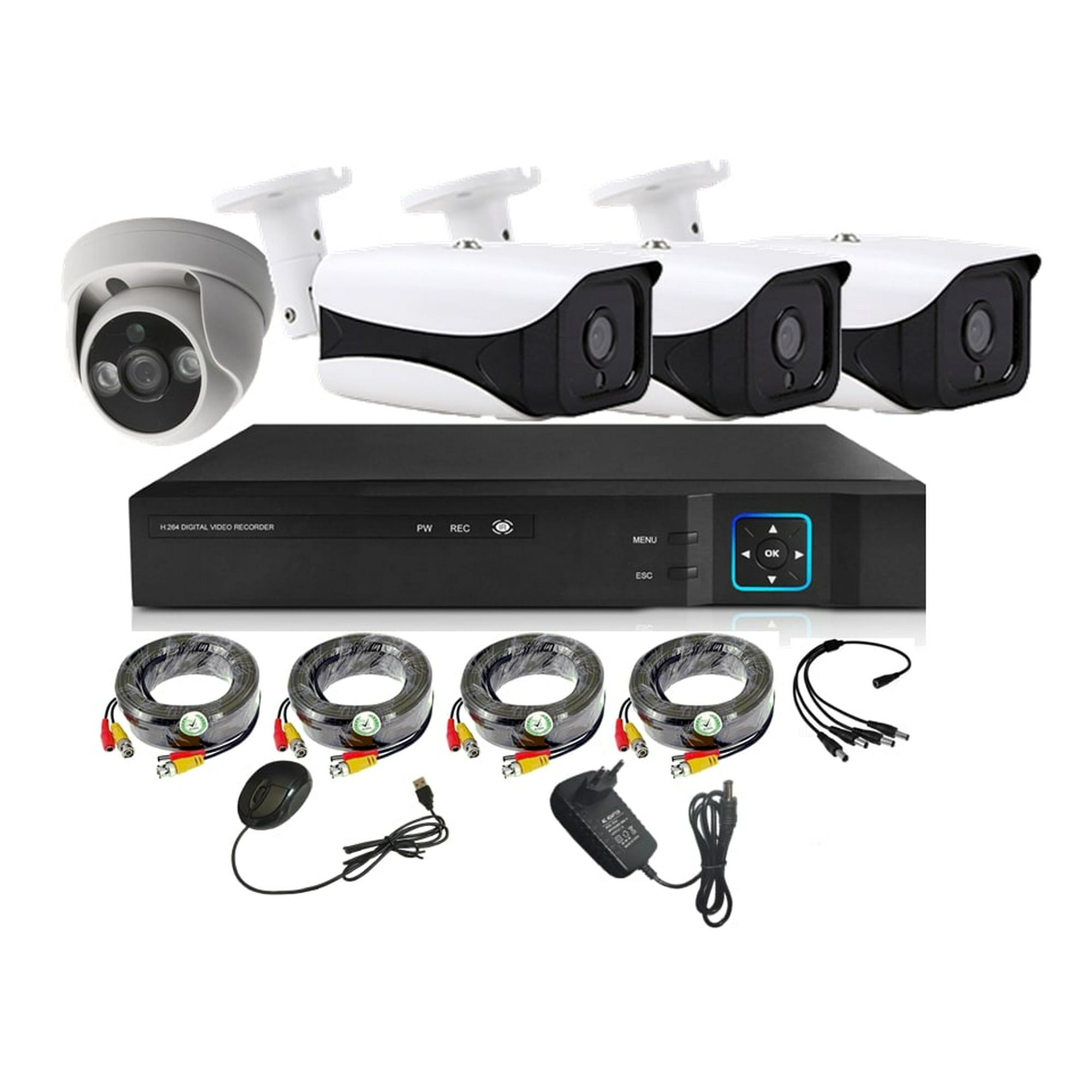 Vipa - Kit 4 Cámaras De Seguridad Mixto Hd 1mp - M40l