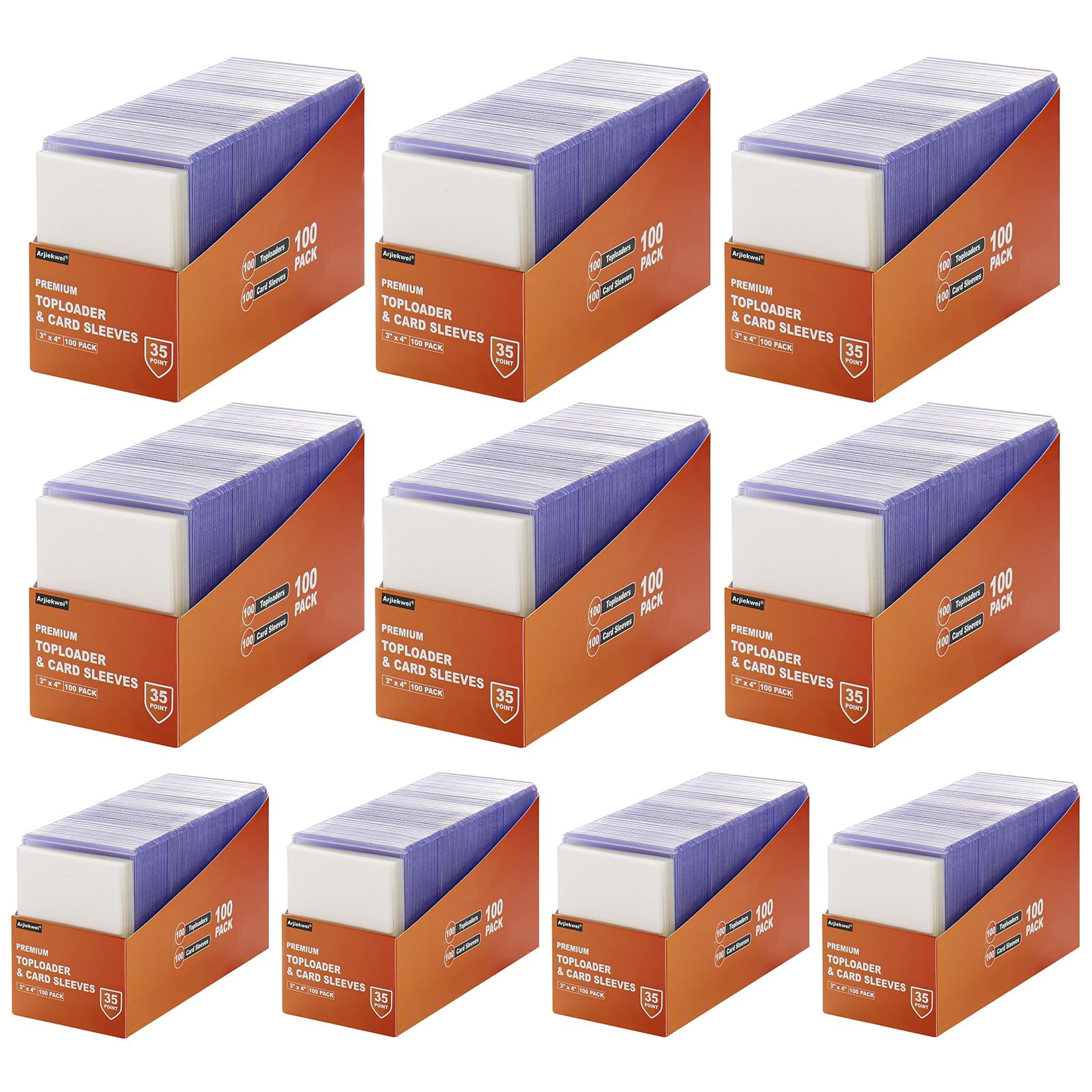 Fundas Para Cartas Arjiekwei Top Loaders 3x4in Para Cartas Deportivas