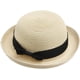 thumbnail image 1 of Sombrero para el sol, sombrero bombín de moda para mujer, sombreros de verano para el sol, sombrero de playa de paja, sombrero de paja tejido para exteriores, fiestas, playa, beige, 1 of 7
