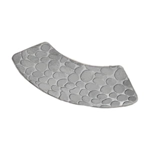 Magideal - Alfombra De Baño, Felpudo Para Ducha, Alfombra De Baño, Alfombra De Bañera, Alfombra De Corredor Con Diseño Curvo Hecha De Poliéster, De Fácil Cuidado Gris Claro
