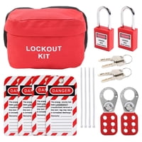 Magideal - Kit De Etiquetado Y Bloqueo Eléctrico: Cerrojos, Abrazaderas Y Bloqueos De Disyuntores Multipolares Universales, Etiquetas Loto, Bloqueo De Enchufe,