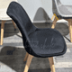 thumbnail image 2 of Silla De Comedor Tulip Tapizado Terciopelo O Felpa Con Base Madera - Negro, 2 of 3