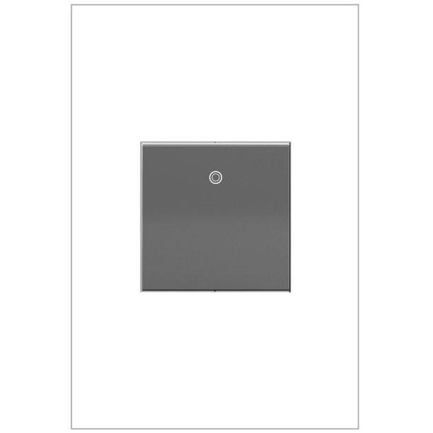 Legrand adorne interruptor de palanca de 15 A para 1 o 3 vías (acabado magnesio), ASPD1532M4
