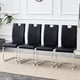 thumbnail image 3 of Set of 2 black PU material bow-shaped chairs - Perfectly integrated into industrial and modern home design, 3 of 3