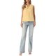 thumbnail image 2 of INSPIRE CHIC Lindas Blusas Sin Mangas de Cuadros para Mujer con Cuello Peter Pan y Ribete con Volantes L Amarillo, 2 of 6