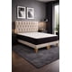 thumbnail image 1 of Cama Europea 2 Plazas Base Dividida Respaldo Capitone Lino Beige Completa, 1 of 5