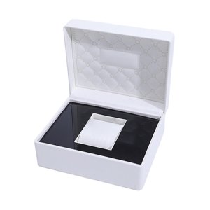 Ioensy - Caja Organizadora De Almacenamiento De Reloj Individual De Lujo Para Relojes De Pulsera Y Relojes Inteligentes Blanco