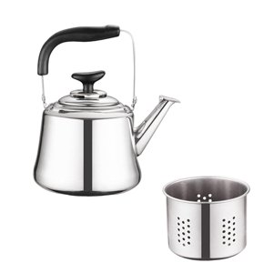 Magideal - Hervidor De Té Silbante De Acero Inoxidable A Gas De Inducción Eléctrica, Mango Escaldado Con Derrame De Té, Vajilla De Óxido, Tetera Para Agua Hirvie